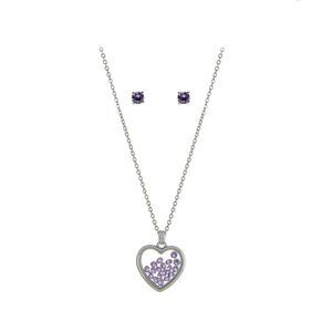 The Skyline Collection June Birthstone Purple Alexandrite Heart Jewelry Set